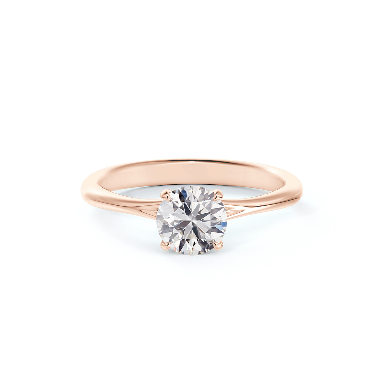 De Beers Forevermark Icon™ Round Brilliant Engagement Ring With Diamond Basket