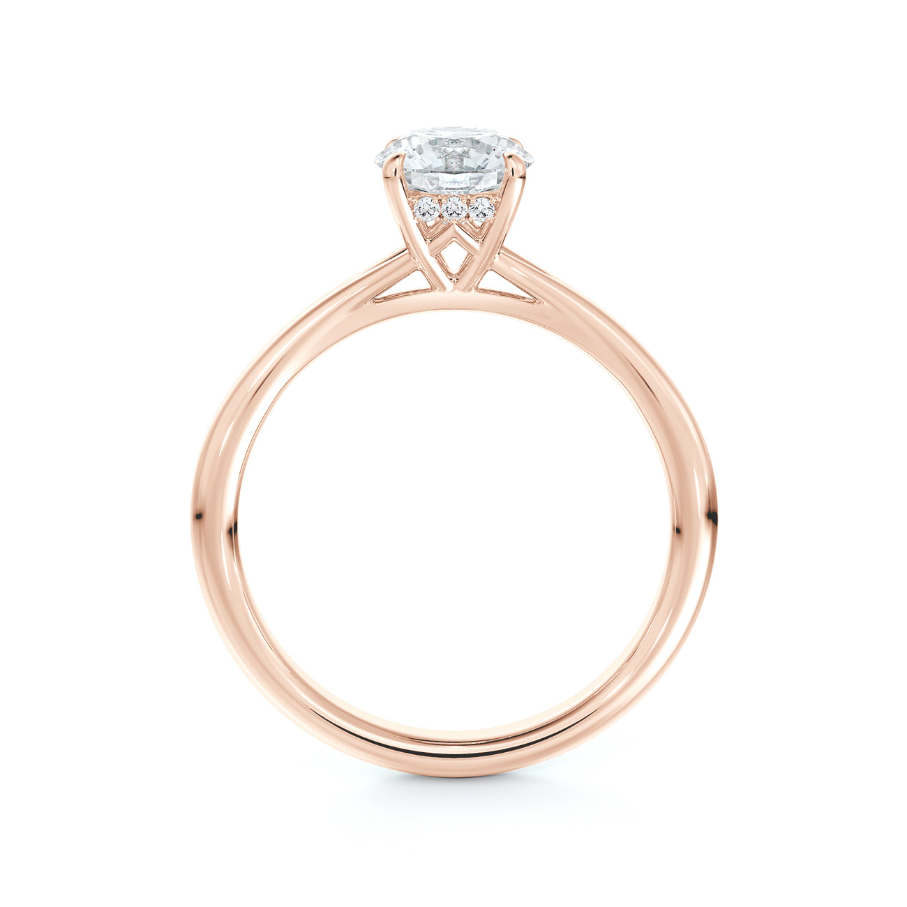 De Beers Forevermark Icon™ Round Brilliant Engagement Ring With Diamond Basket