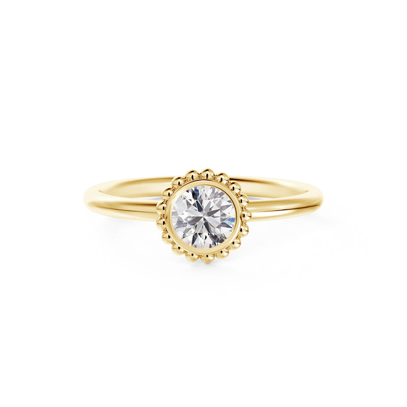 Forevermark Tribute Beaded Halo Diamond Ring