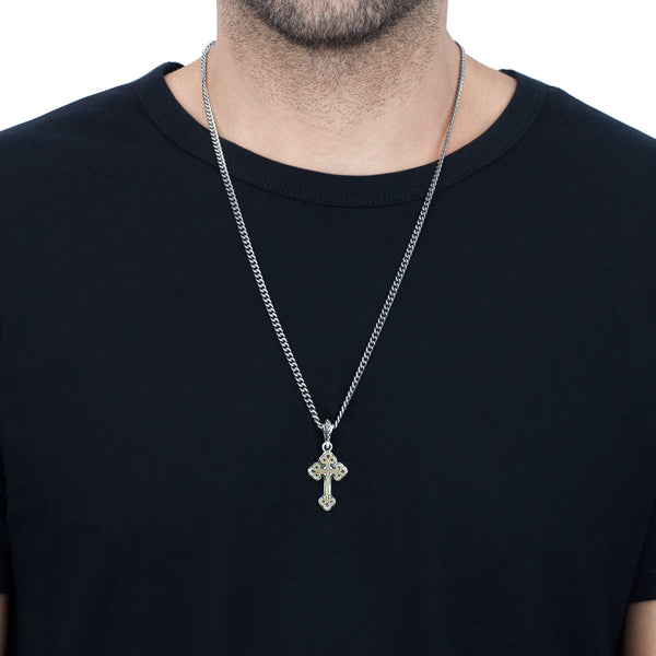 King Baby Small Traditional Cross Necklace
