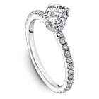 One Love Diamond Engagement Ring In 14KW With Diamond Scarf