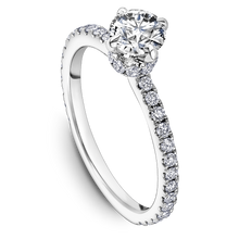 One Love Diamond Engagement Ring In 14KW With Diamond Scarf