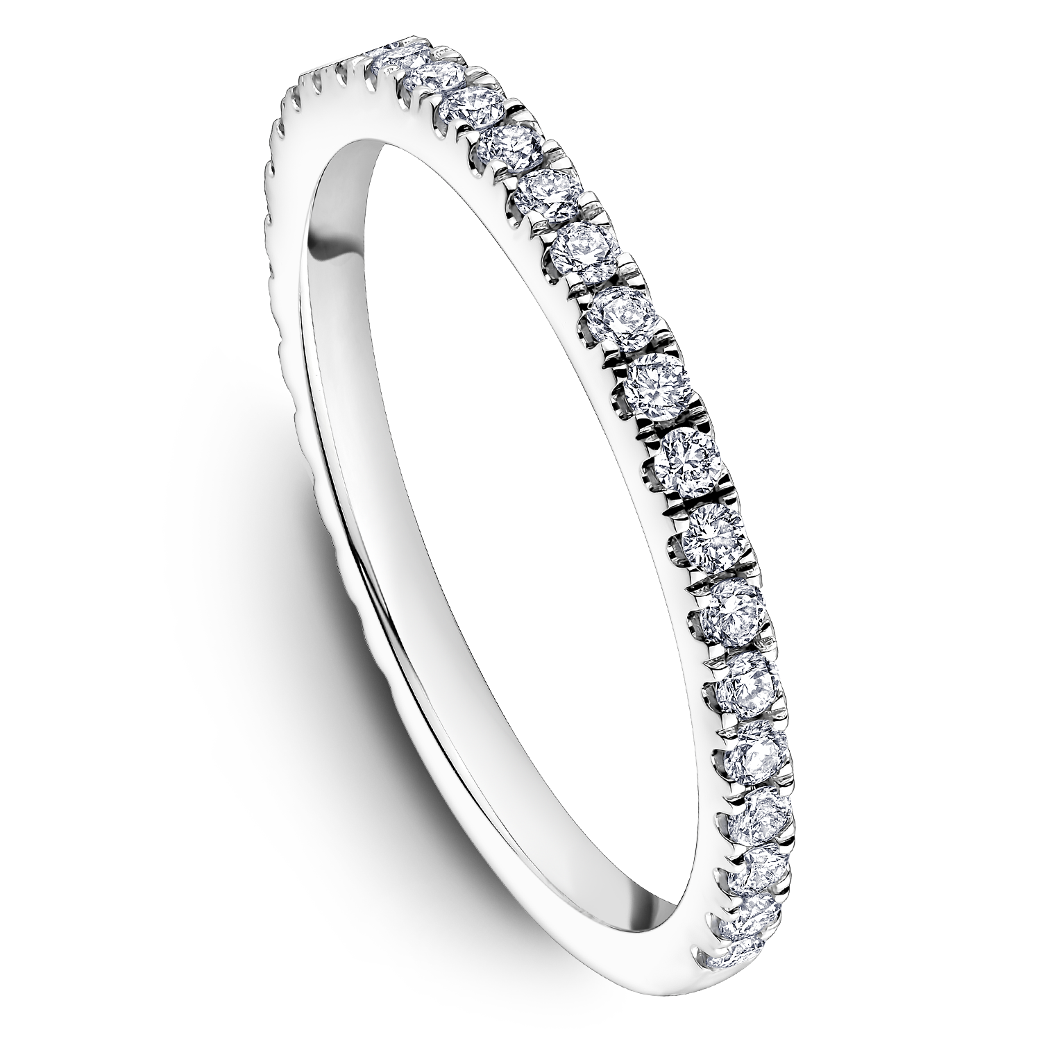 One Love Diamond Engagement Ring In 14KW With Diamond Scarf