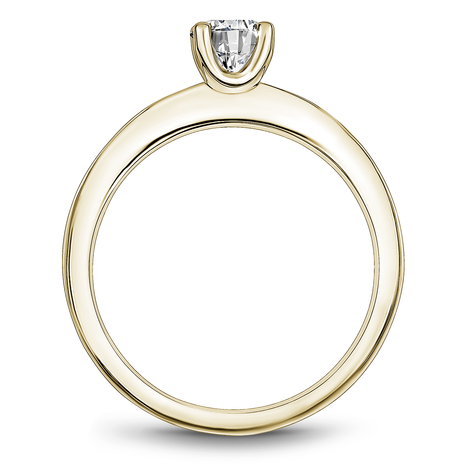 One Love Diamond Solitaire Engagement Ring In 14K Yellow Gold