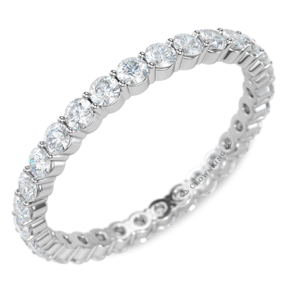 Shared Prong Set Eternity Anniversary Band with Round Diamonds 0.90ctw