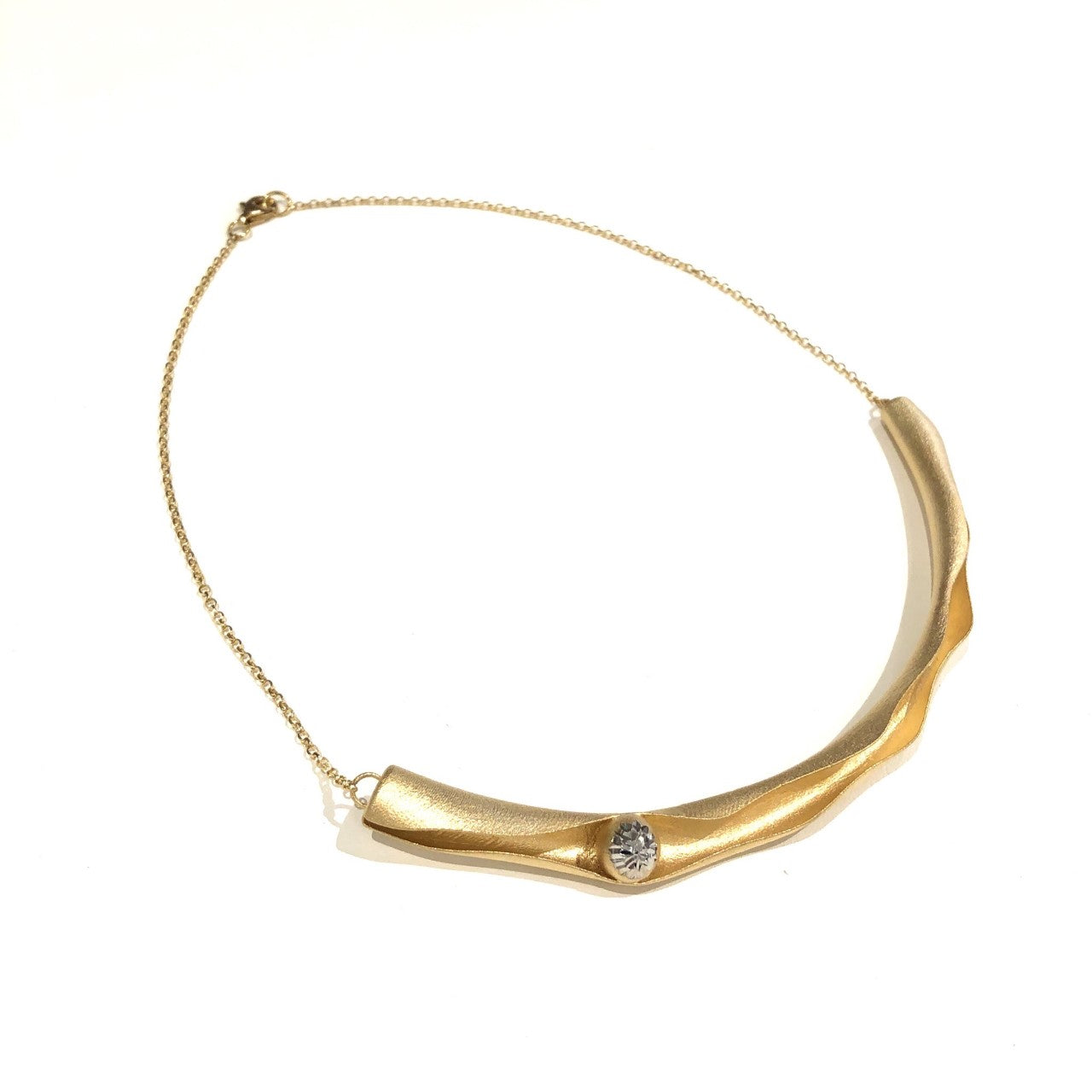 One of A Kind 14K Yellow Gold Collar Necklace