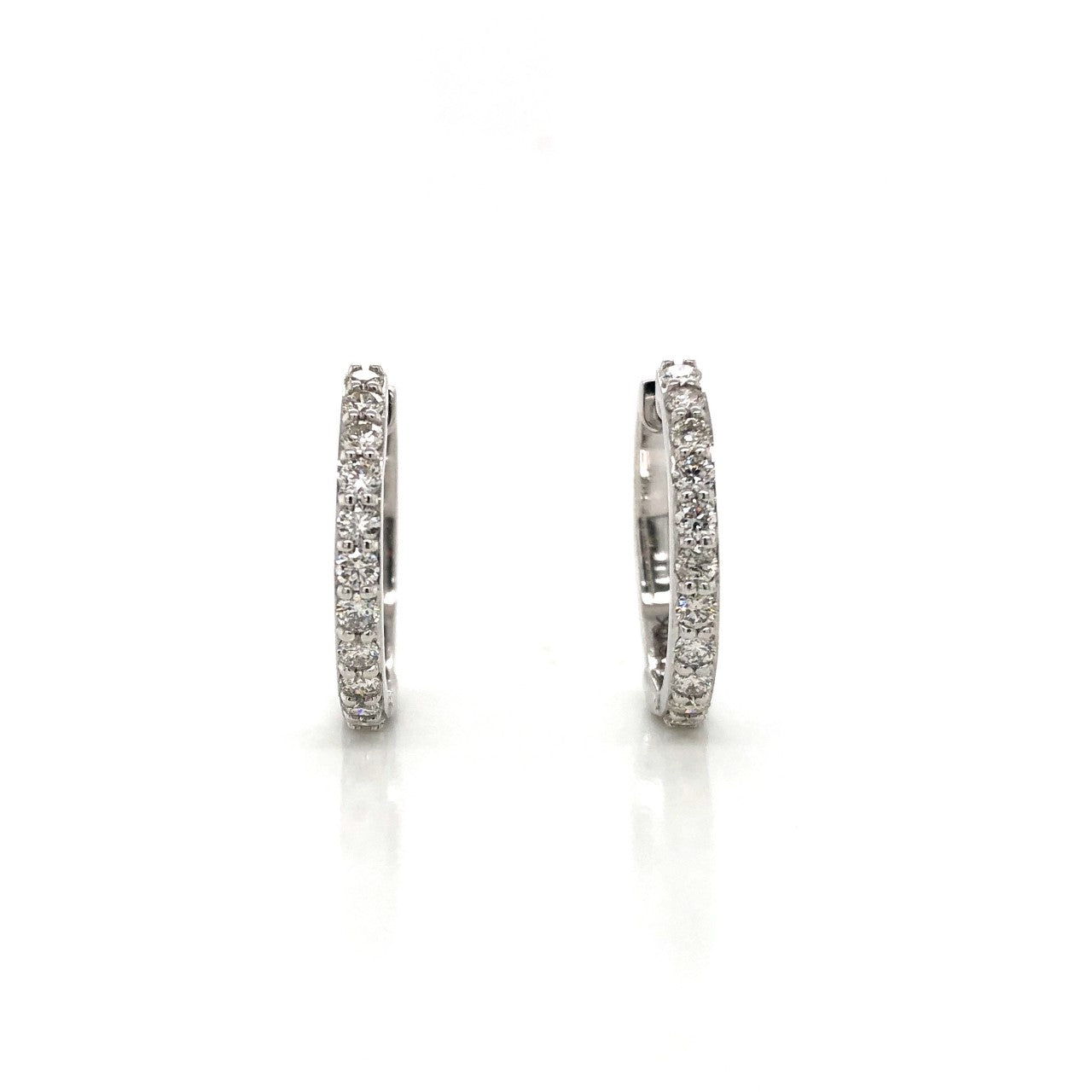 10KW Diamond Hoop Earrings 1ctw