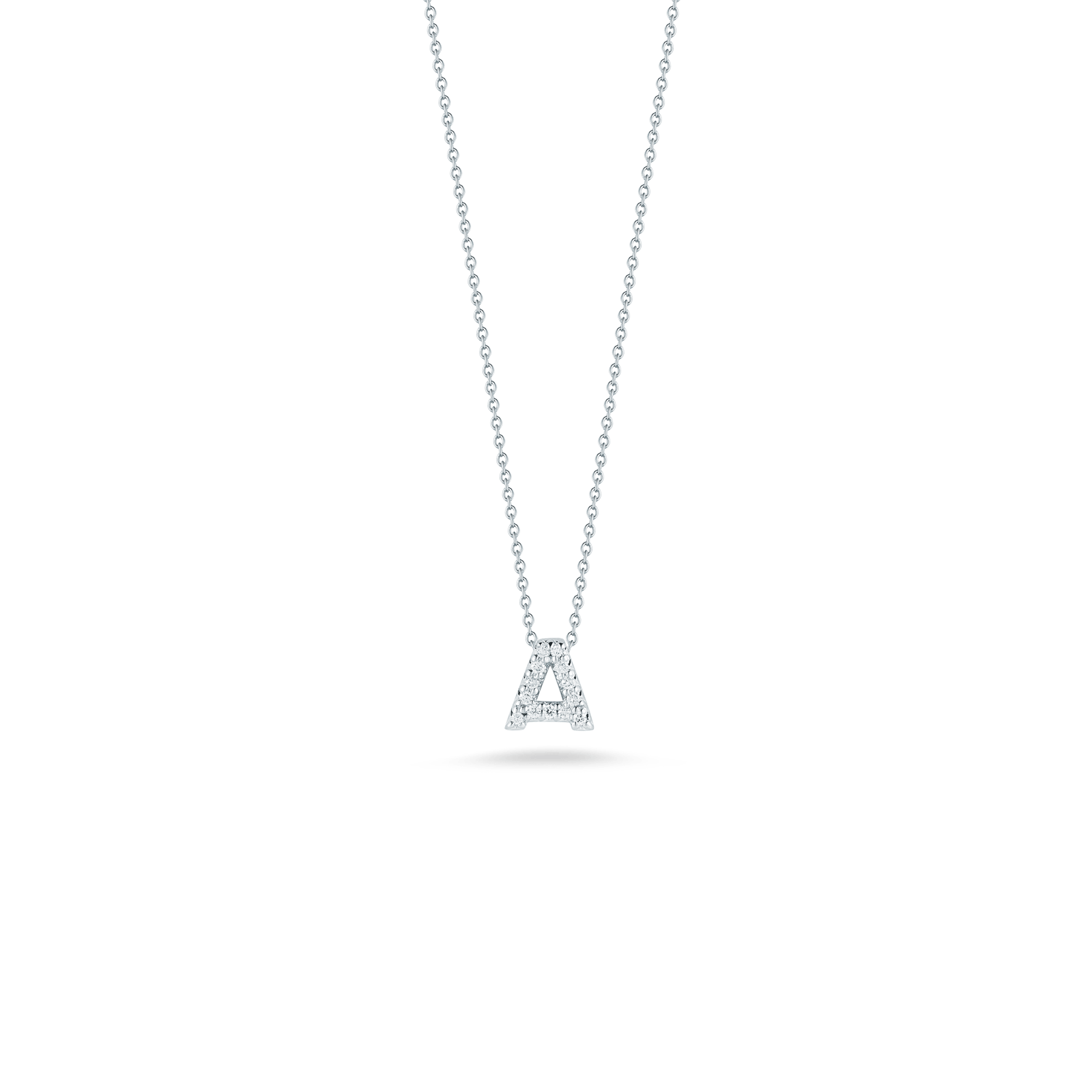Roberto Coin 18K Diamond Love Letter Necklace "A"