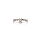 Forevermark Solitaire Engagement Ring with Shoulder Diamonds