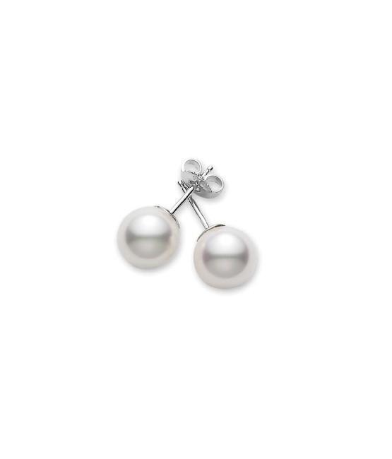 Mikimoto 7-7.5MM (AA) Akoya Stud Earrings in White Gold