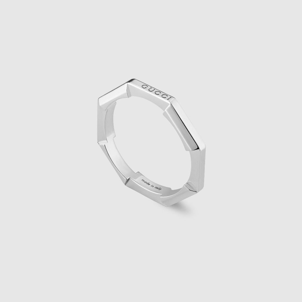 Gucci 18K White Link to Love Ring