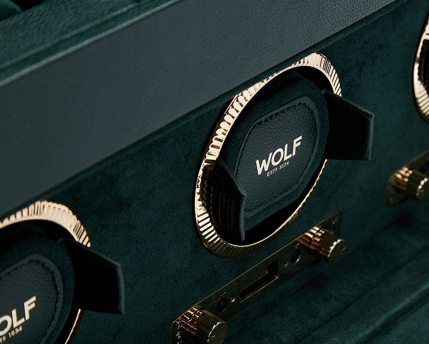 WOLF British Racing Green Triple Watch Winder