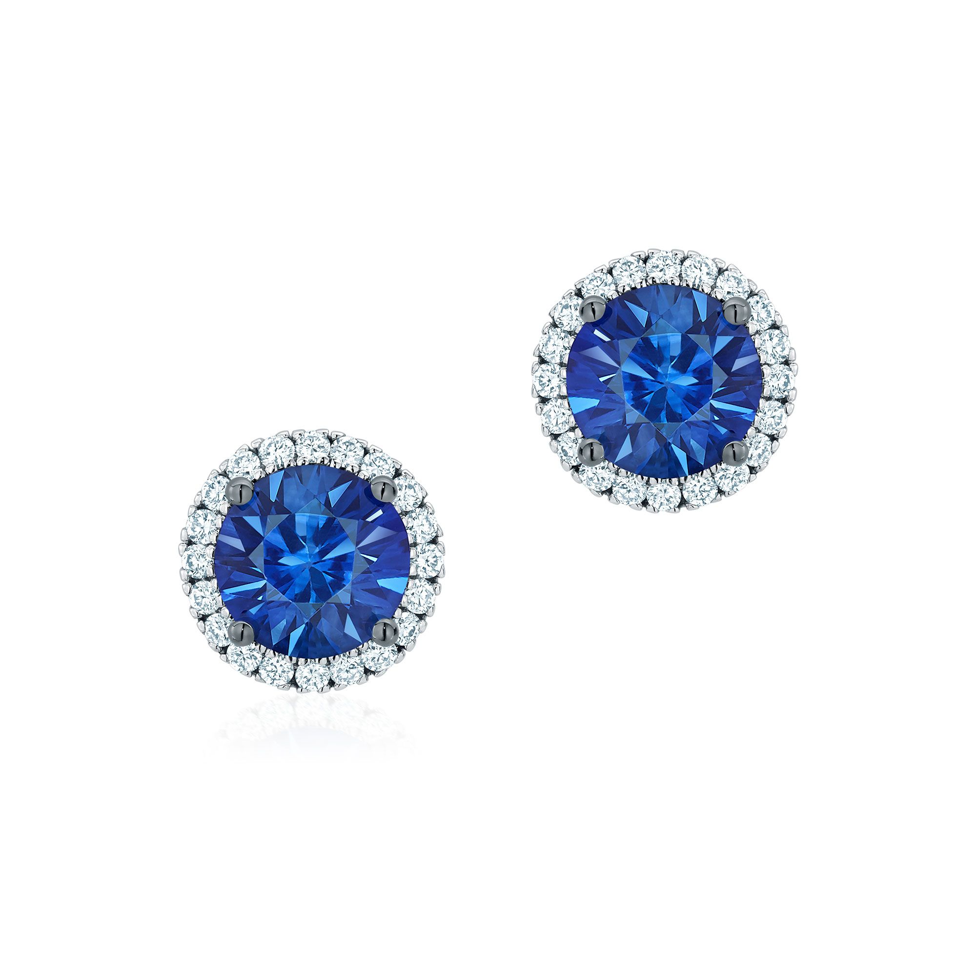 Birks Rosee Du Matin Sapphire and Diamond Studs