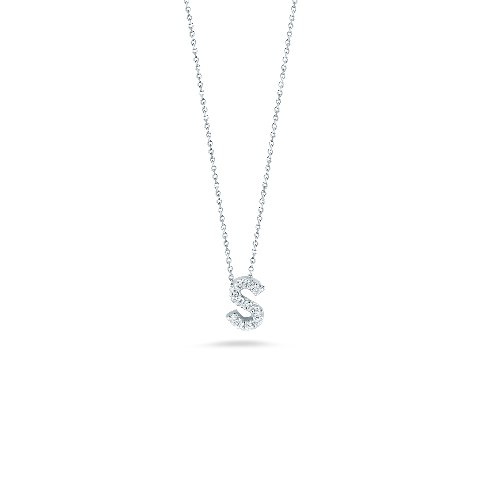 Roberto Coin Diamond Love Letter Necklace "S"