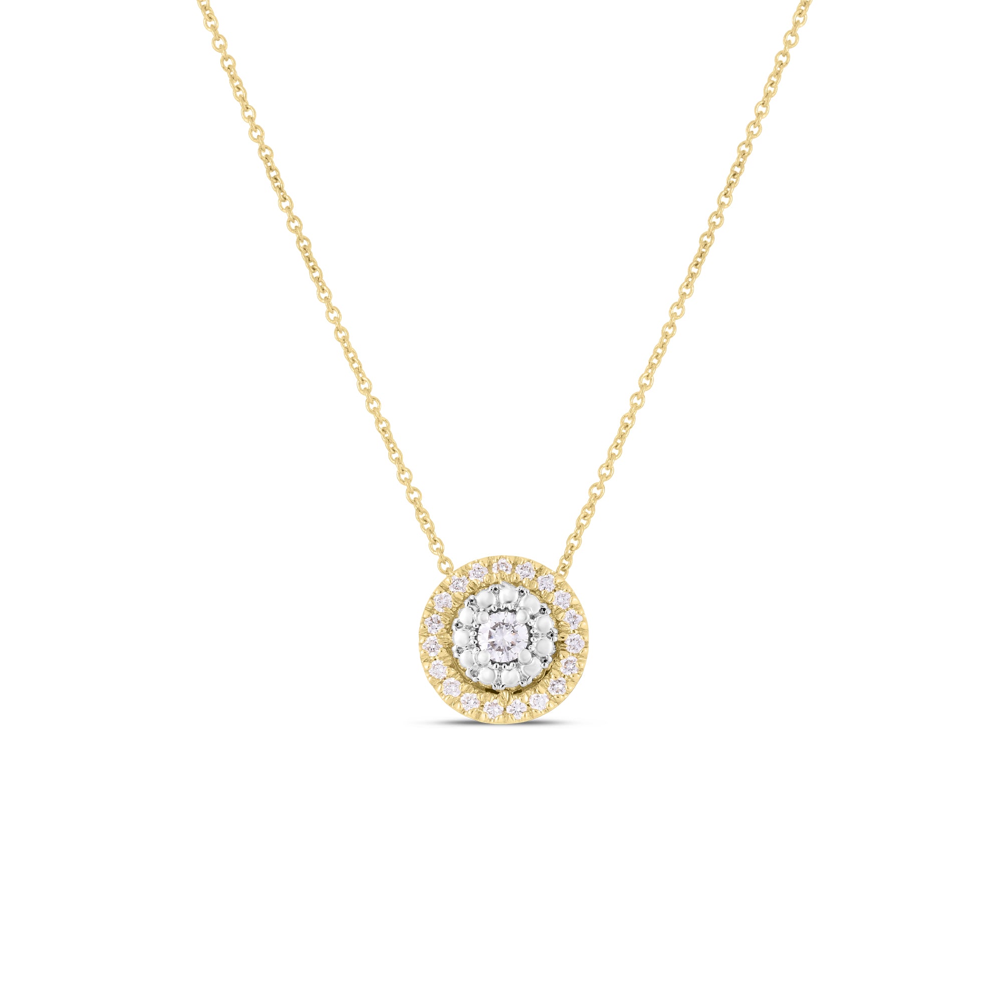 Roberto Coin 18K Siena Small Dot Diamond Necklace