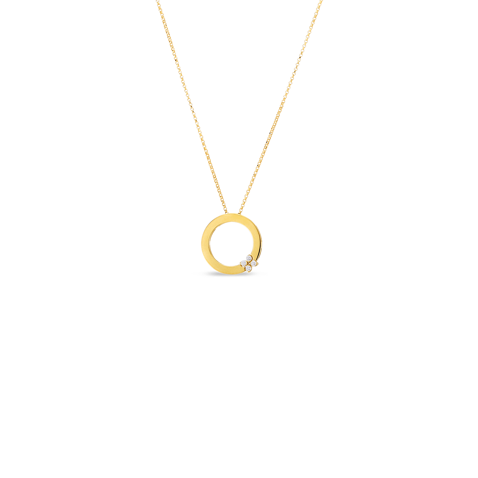 Roberto Coin 18KY Love In Verona Circle Necklace