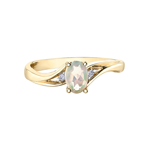 10K Yellow Gold Opal Ring