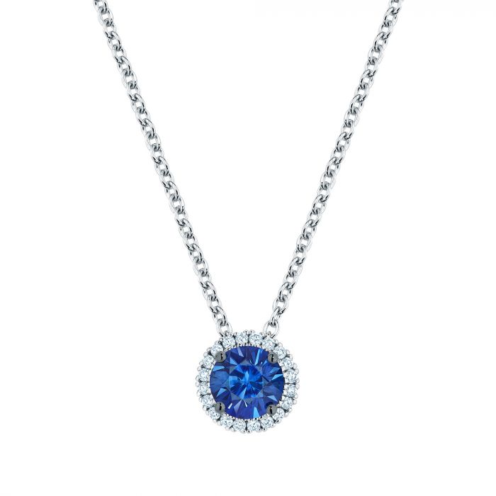 Birks Rosee Du Matin 18KW Sapphire and Diamond Necklace