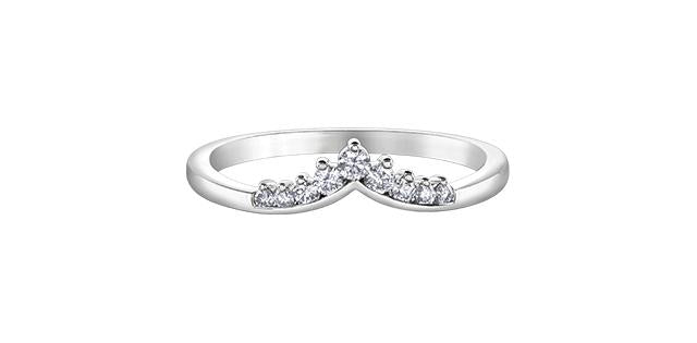 10K White Ladies Diamond Ring