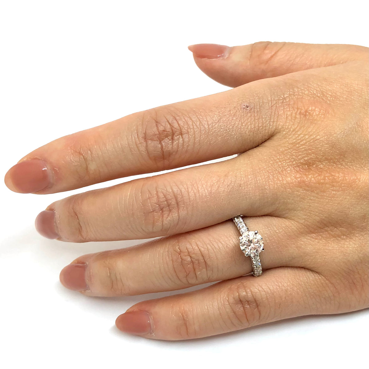 14KW Engagement Ring with Laboratory Grown Diamond 1.01ct