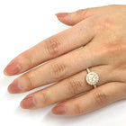 Forevermark Halo Diamond Engagement Ring with Pave Band