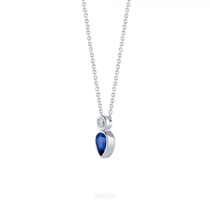 Birks Splash 18K White Sapphire and Diamond Necklace