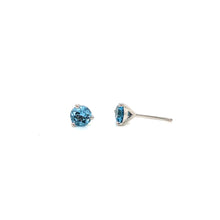 10KW Blue Topaz Stud Earrings