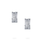 Birks Muse 18K White Gold and Diamond Huggie Earrings