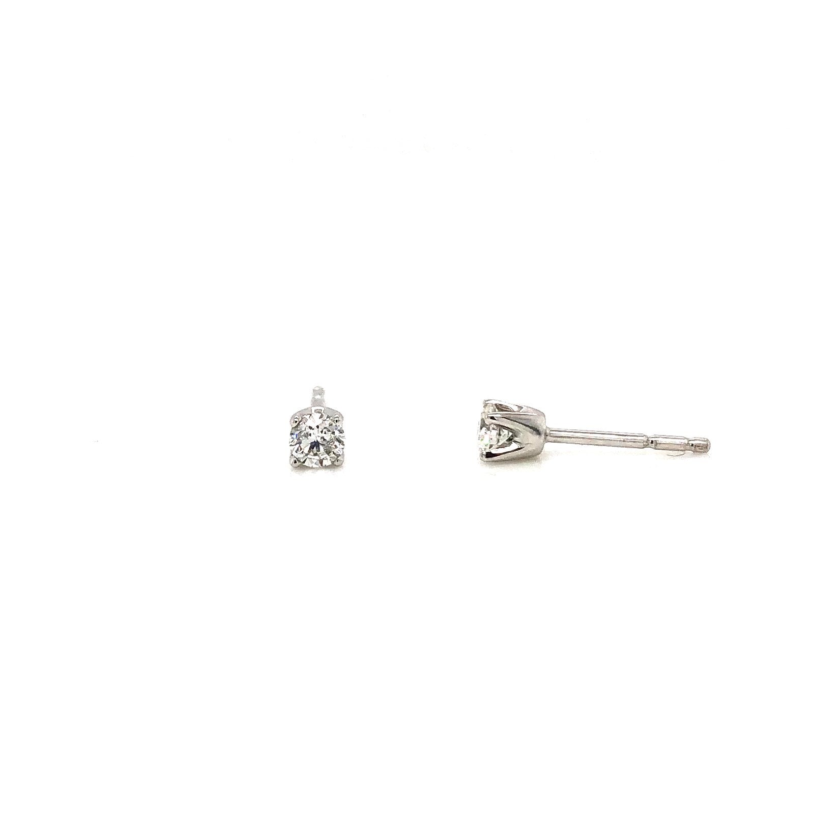 14KW Diamond Stud Earrings 0.25ctw
