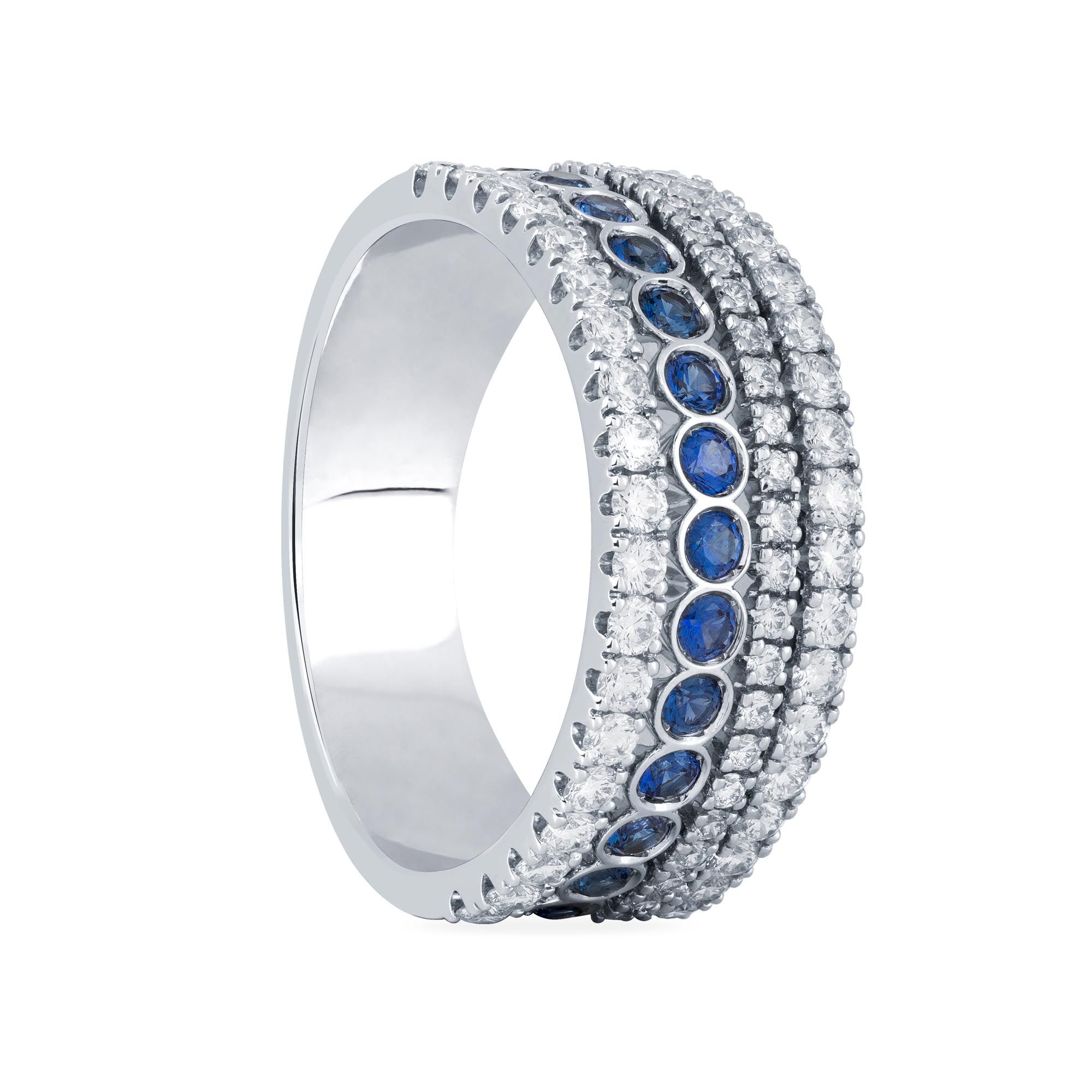 Birks Splash Diamond and Sapphire Ring