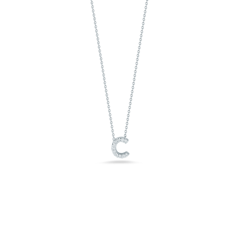 Roberto Coin 18K Diamond Love Letter Necklace "C"