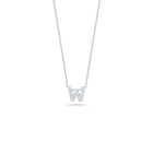 Roberto Coin 18K Diamond Love Letter Necklace "W"