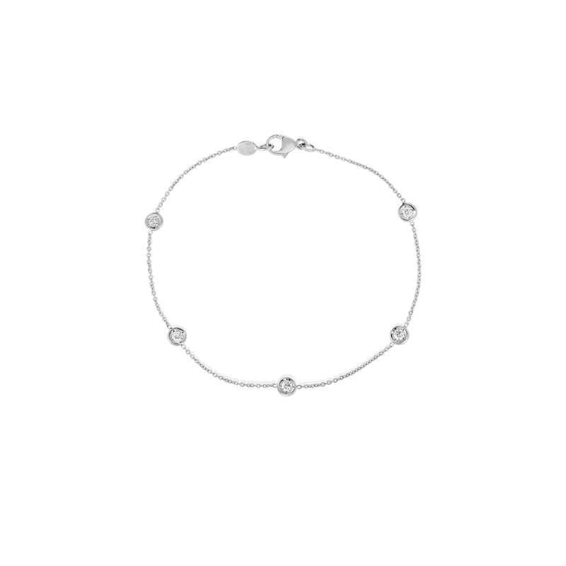 Roberto Coin 18KW Diamonds By The Inch Bracelet