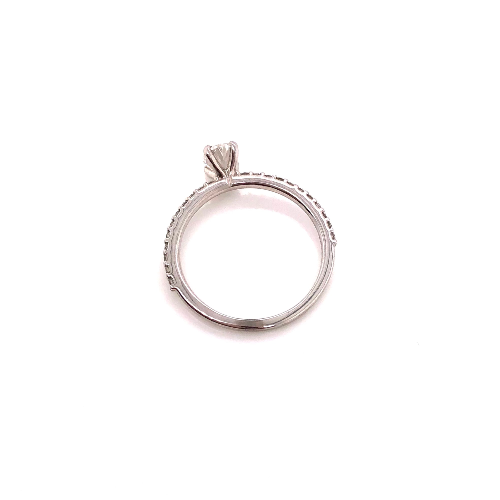 Forevermark Solitaire Engagement Ring with Shoulder Diamonds