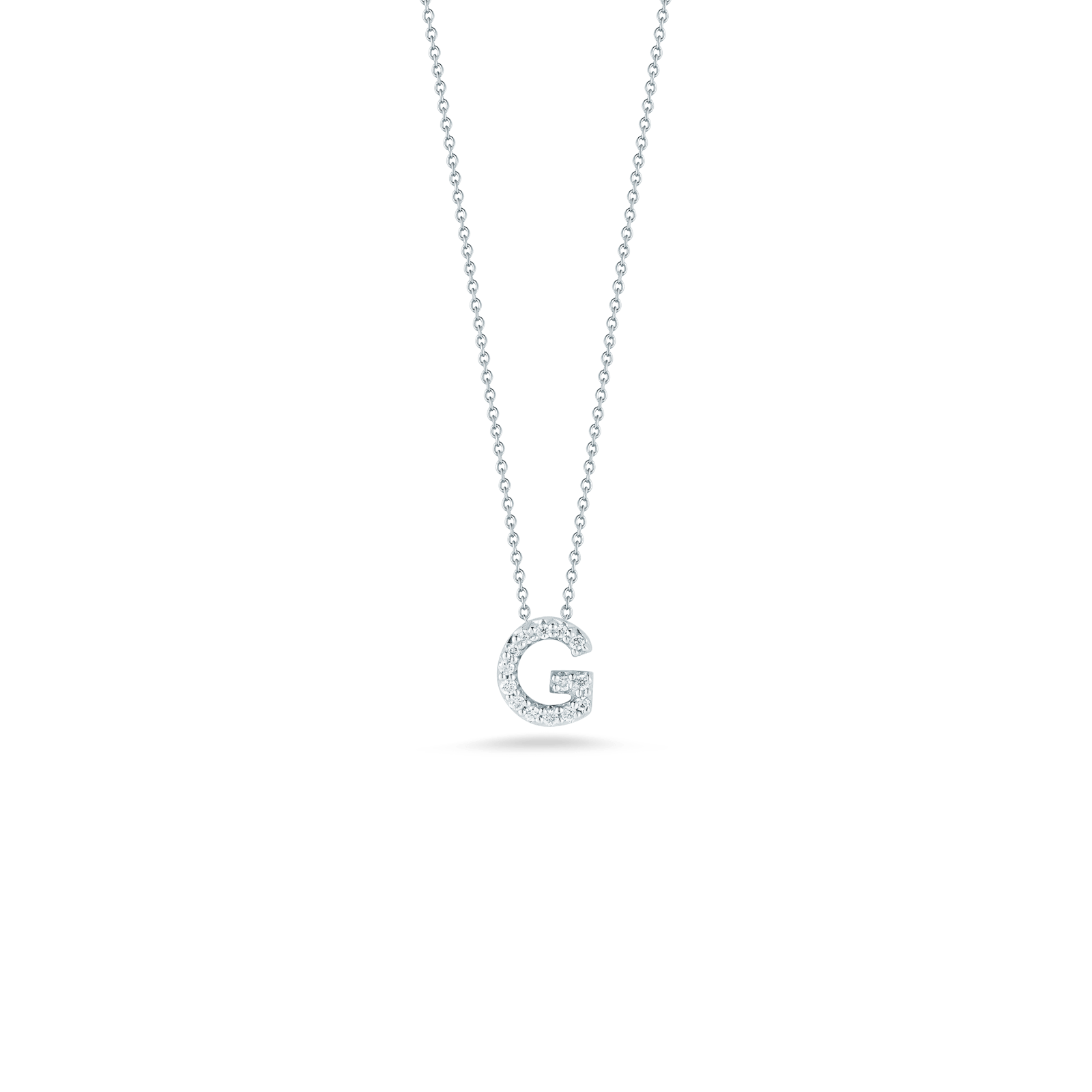Roberto Coin 18K Diamond Love Letter Necklace "G"