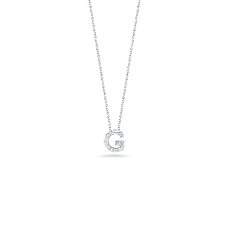 Roberto Coin 18K Diamond Love Letter Necklace "G"