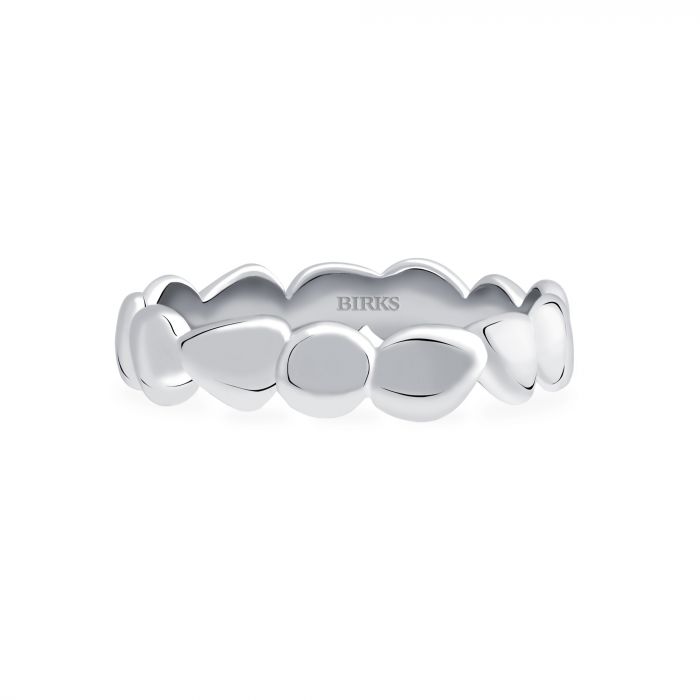 Birks Pebble Silver Stackable Ring