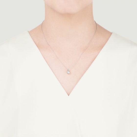 Mikimoto Akoya Pearl Necklace in White Gold