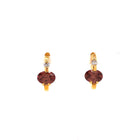 14K Yellow Gold Cognac Zircon Earrings