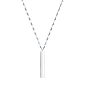 Birks Essentials Silver Vertical Bar Necklace