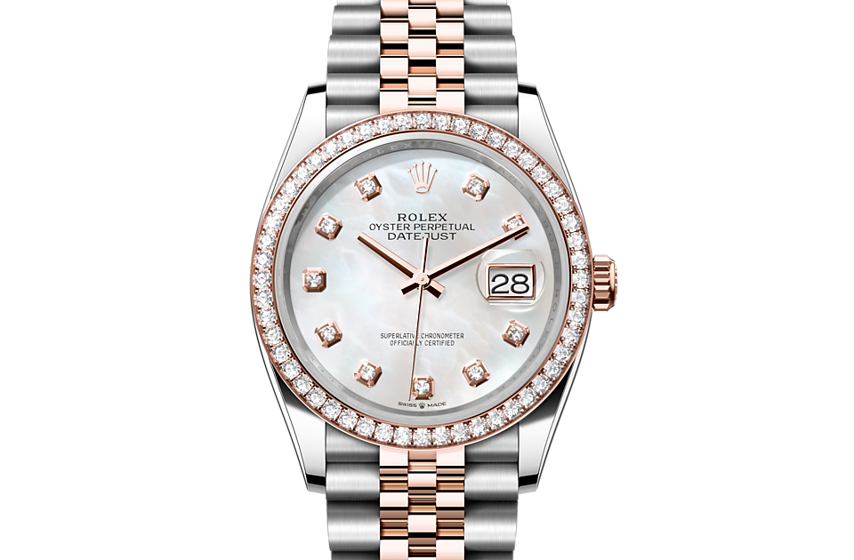 Rolex Datejust in Oystersteel and gold, M126281RBR-0009