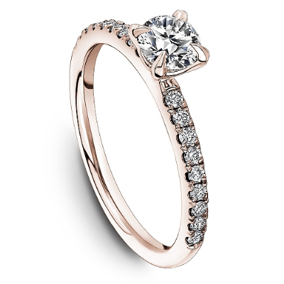 One Love Diamond Engagement Ring In 14K Rose Gold
