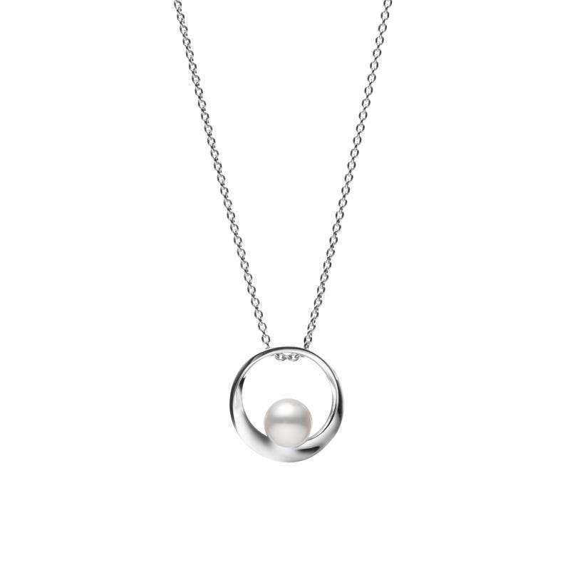 Mikimoto Akoya Pearl Necklace in 18K White Gold