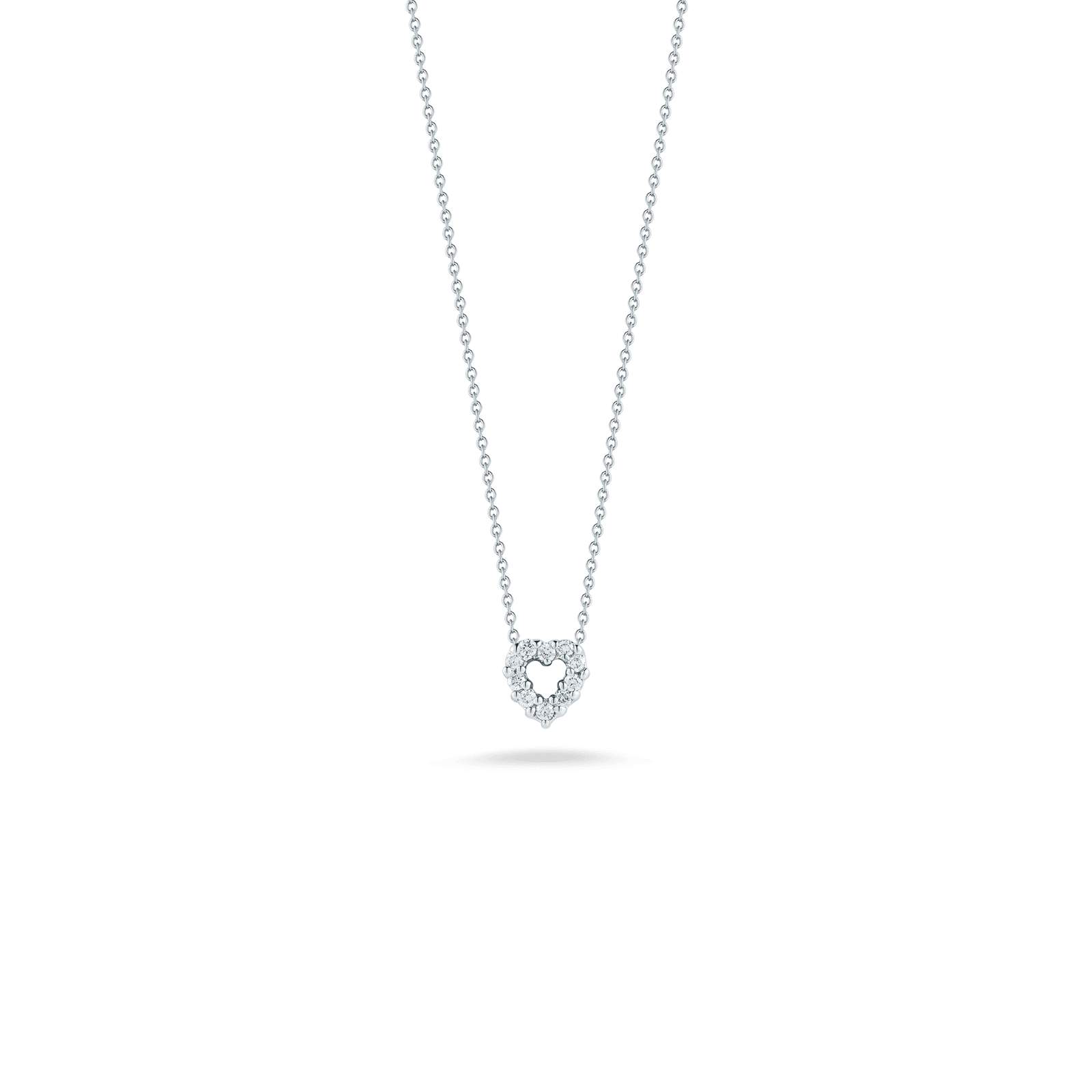 Roberto Coin 18KW Small Heart Necklace