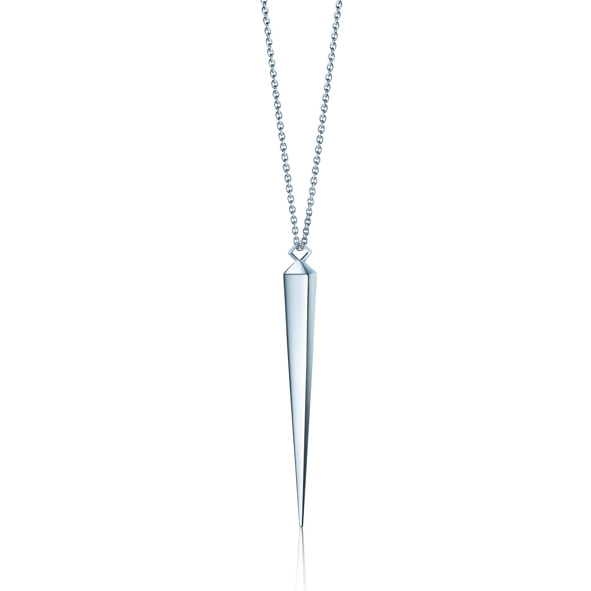 Birks Rock & Pearl Silver Spike Necklace