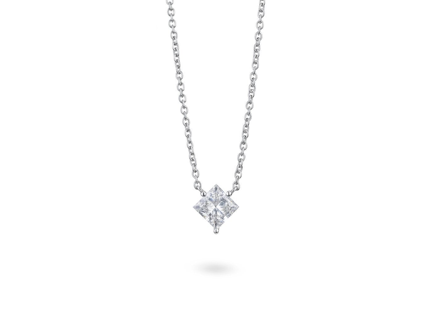 Lightbox Jewelry 14KW Pendant 1.12ct White Princess LGD