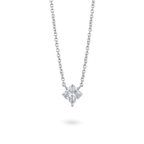 Lightbox Jewelry 14KW Pendant 1.12ct White Princess LGD